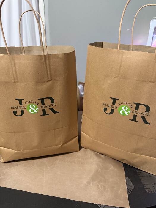 J&R Custom Marble & Granite — custom branded bags