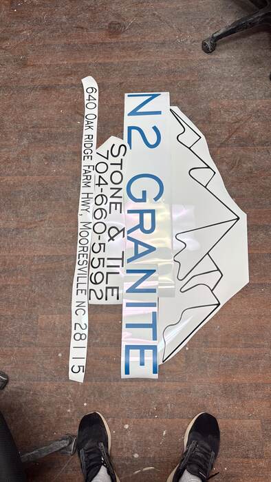 N2 Granite Stone & Tile — cut vinyl signage